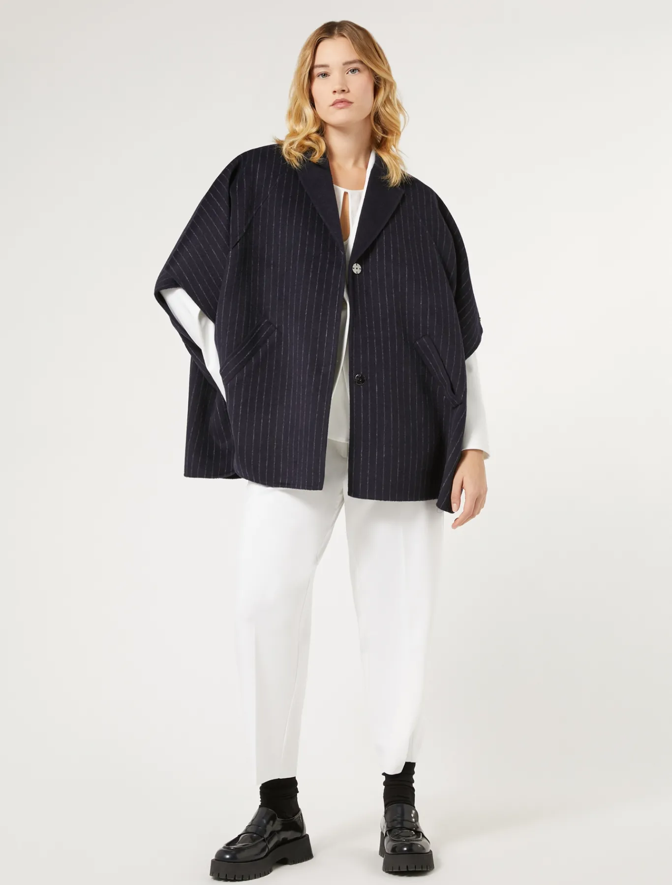 Marina Rinaldi T-shirt en jersey de viscose et satin BLANC Sale