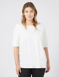 Marina Rinaldi T-shirt en jersey et popeline BLANCNEUTRE Online