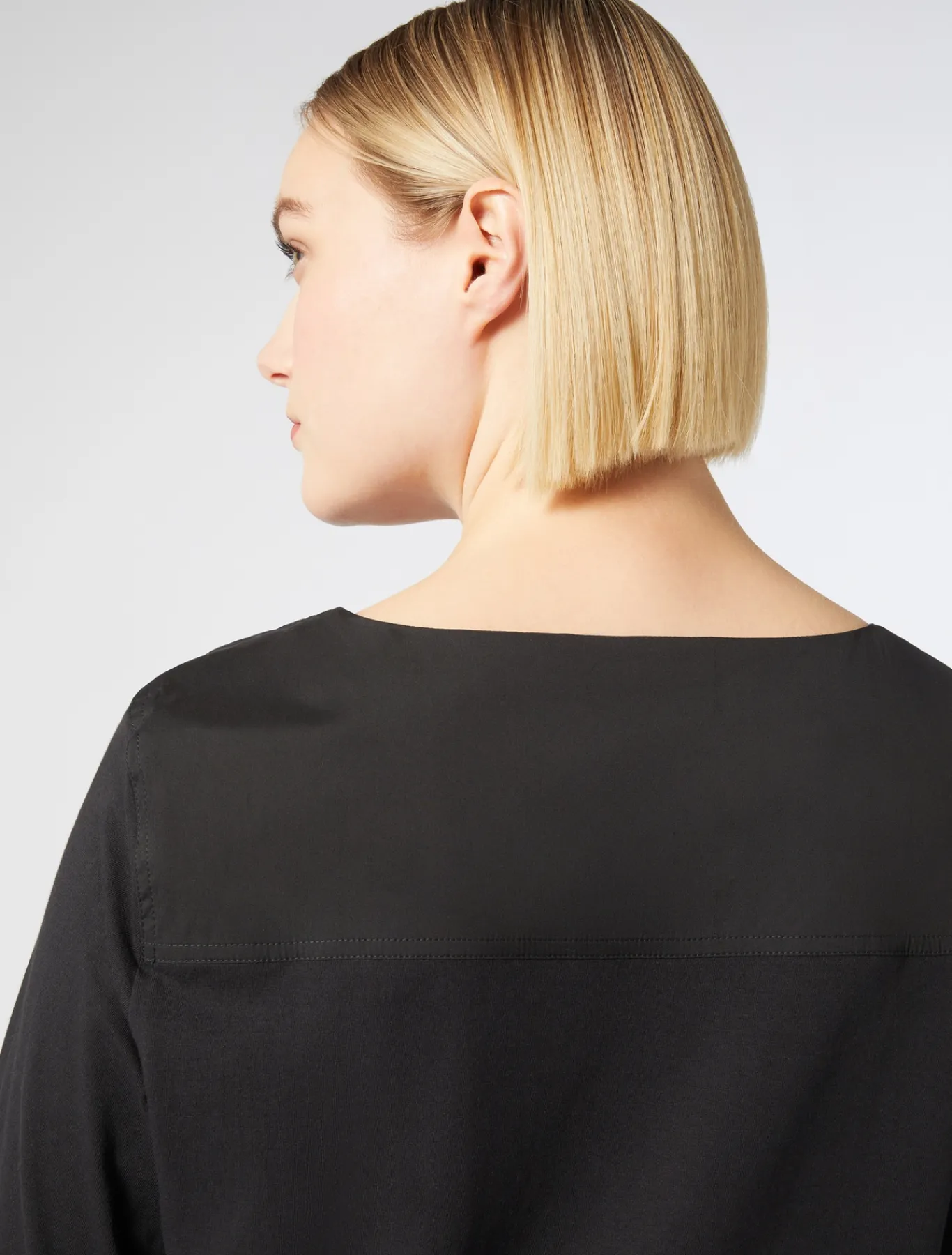 Marina Rinaldi T-shirt en jersey et popeline NOIR Sale