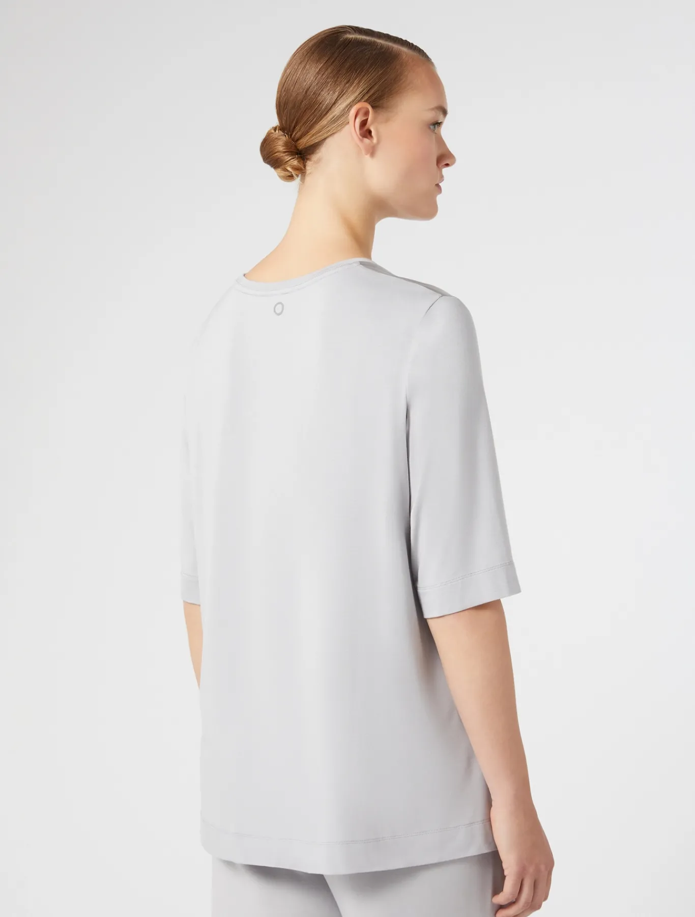 Marina Rinaldi T-shirt en jersey et satin GRISCLAIR Clearance
