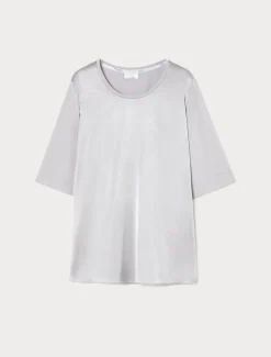 Marina Rinaldi T-shirt en jersey et satin GRISCLAIR Clearance