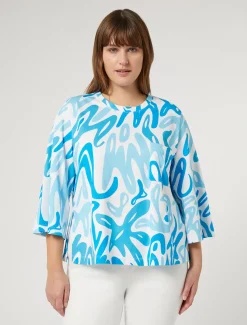 Marina Rinaldi T-shirt en jersey imprimé BLANC Clearance