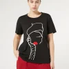 Marina Rinaldi T-shirt en jersey imprimé NOIR Hot