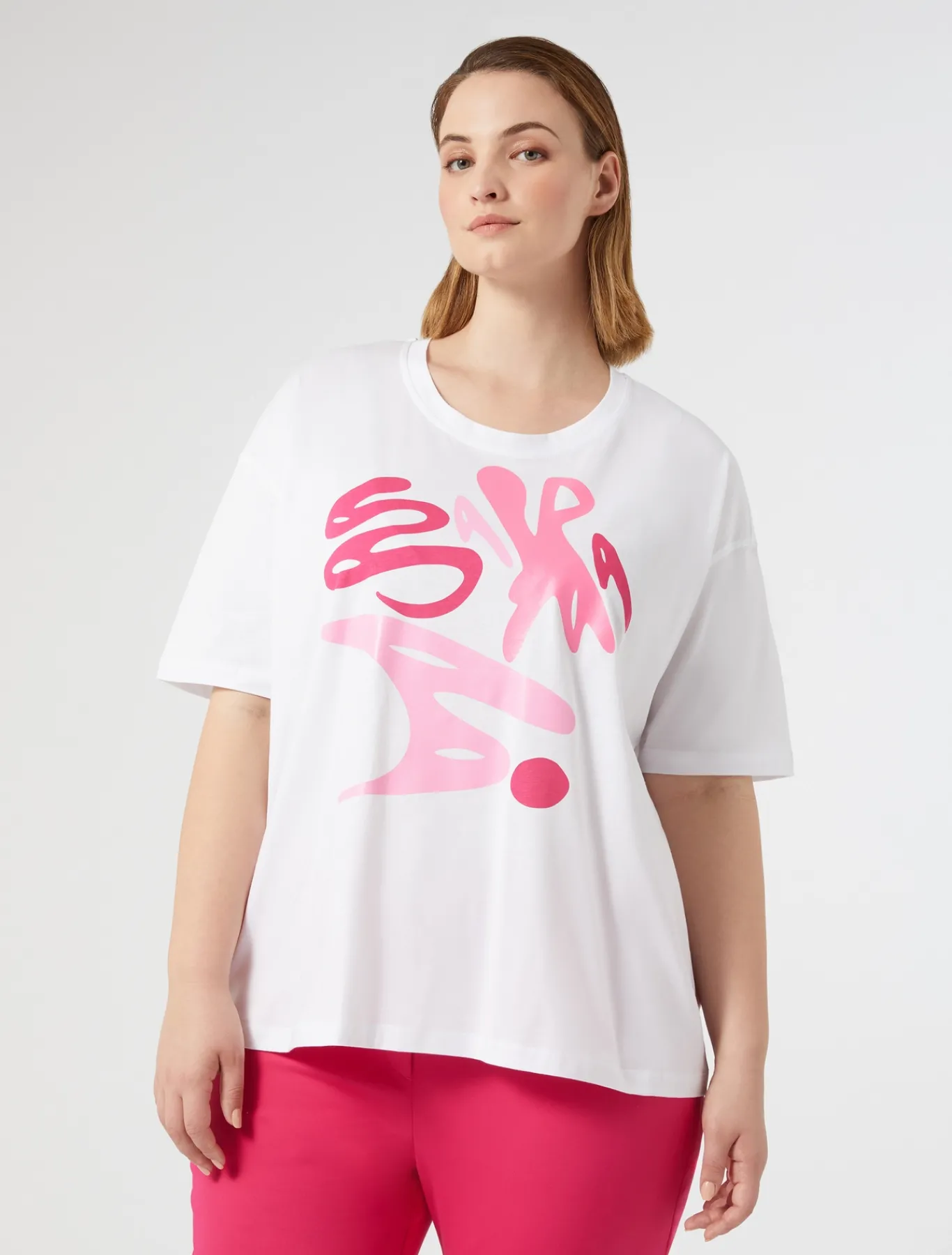 Marina Rinaldi T-shirt en jersey imprimé BLANCNEUTRE Fashion