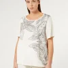 Marina Rinaldi T-shirt en jersey imprimé IVOIRE Clearance