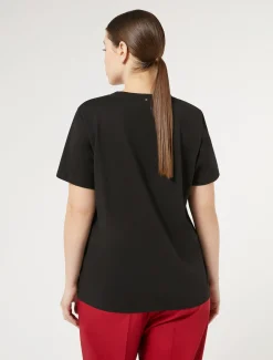 Marina Rinaldi T-shirt en jersey imprimé NOIR Hot