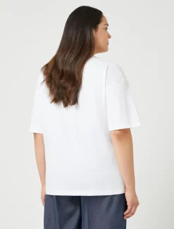 Marina Rinaldi T-shirt en jersey imprimé BLANCNEUTRE Discount