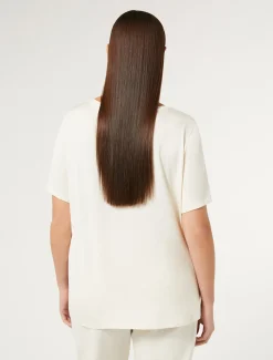 Marina Rinaldi T-shirt en jersey imprimé IVOIRE Clearance