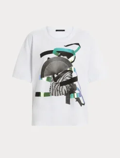 Marina Rinaldi T-shirt en jersey imprimé BLANCNEUTRE Discount