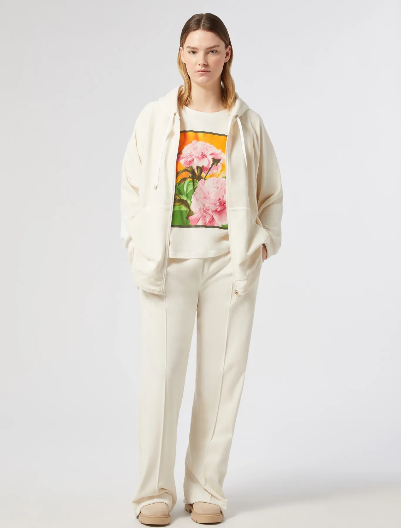 Marina Rinaldi T-shirt en jersey imprimé BLANC Outlet