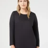Marina Rinaldi T-shirt en jersey interlock NOIR Sale