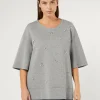 Marina Rinaldi T-shirt en jersey interlock GRISCLAIR Outlet