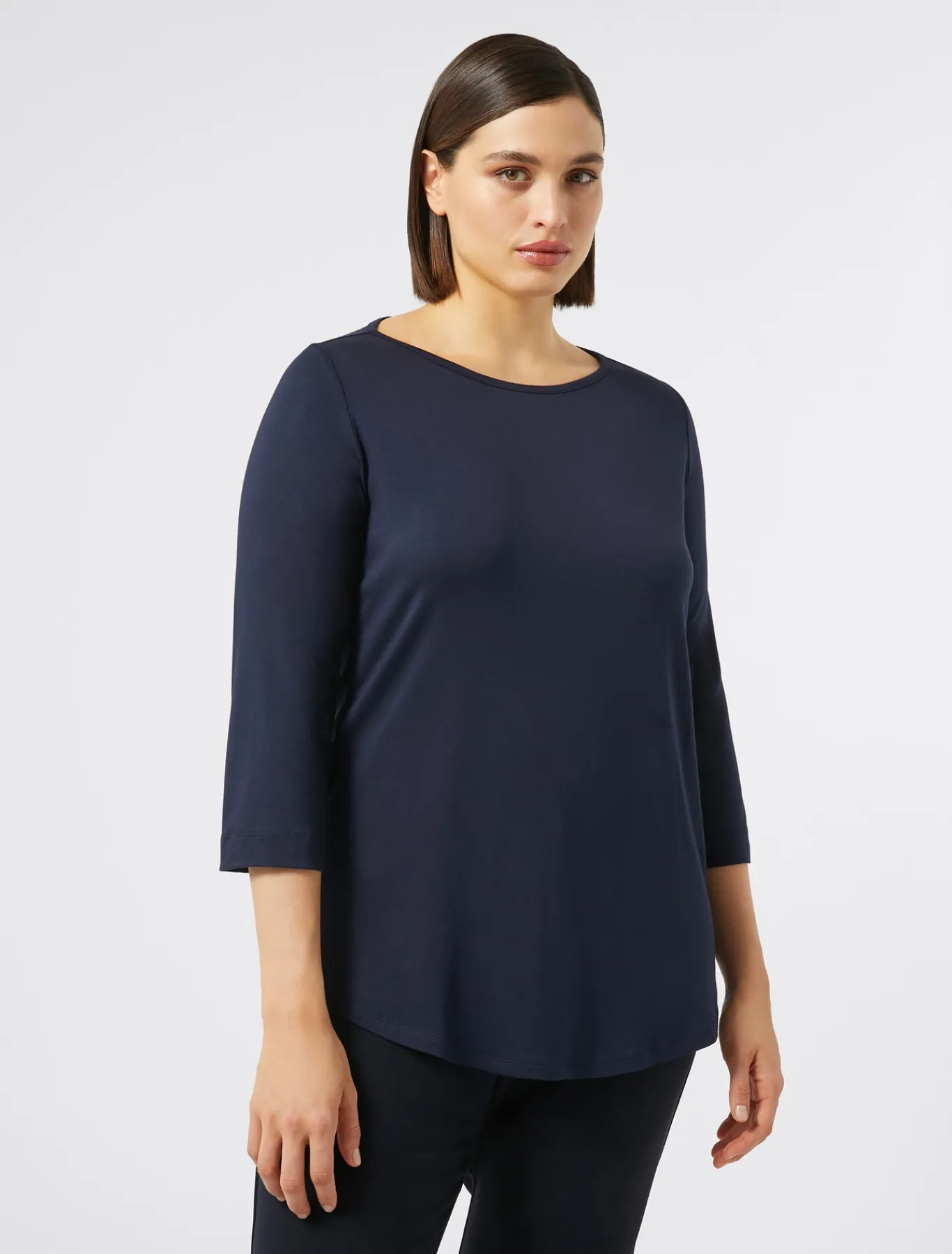Marina Rinaldi T-shirt en jersey stretch BLEUNUIT Clearance