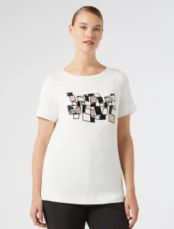 Marina Rinaldi T-shirt en jersey stretch IVOIRE Hot