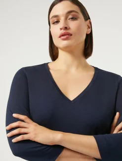Marina Rinaldi T-shirt en jersey stretch BLEUNUIT Discount