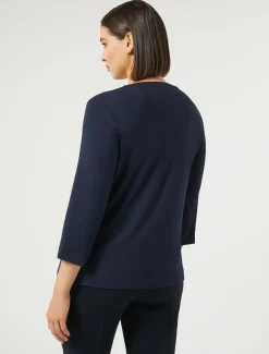 Marina Rinaldi T-shirt en jersey stretch BLEUNUIT Discount