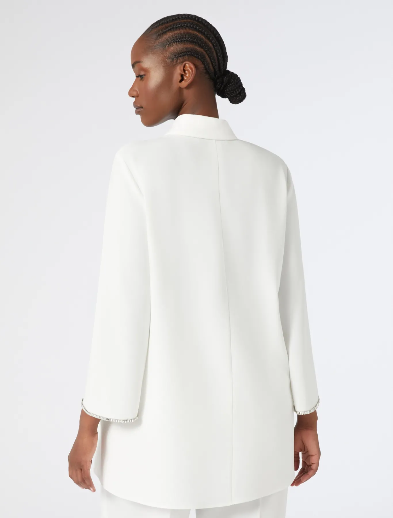 Marina Rinaldi Tunique en cady avec strass BLANC Clearance