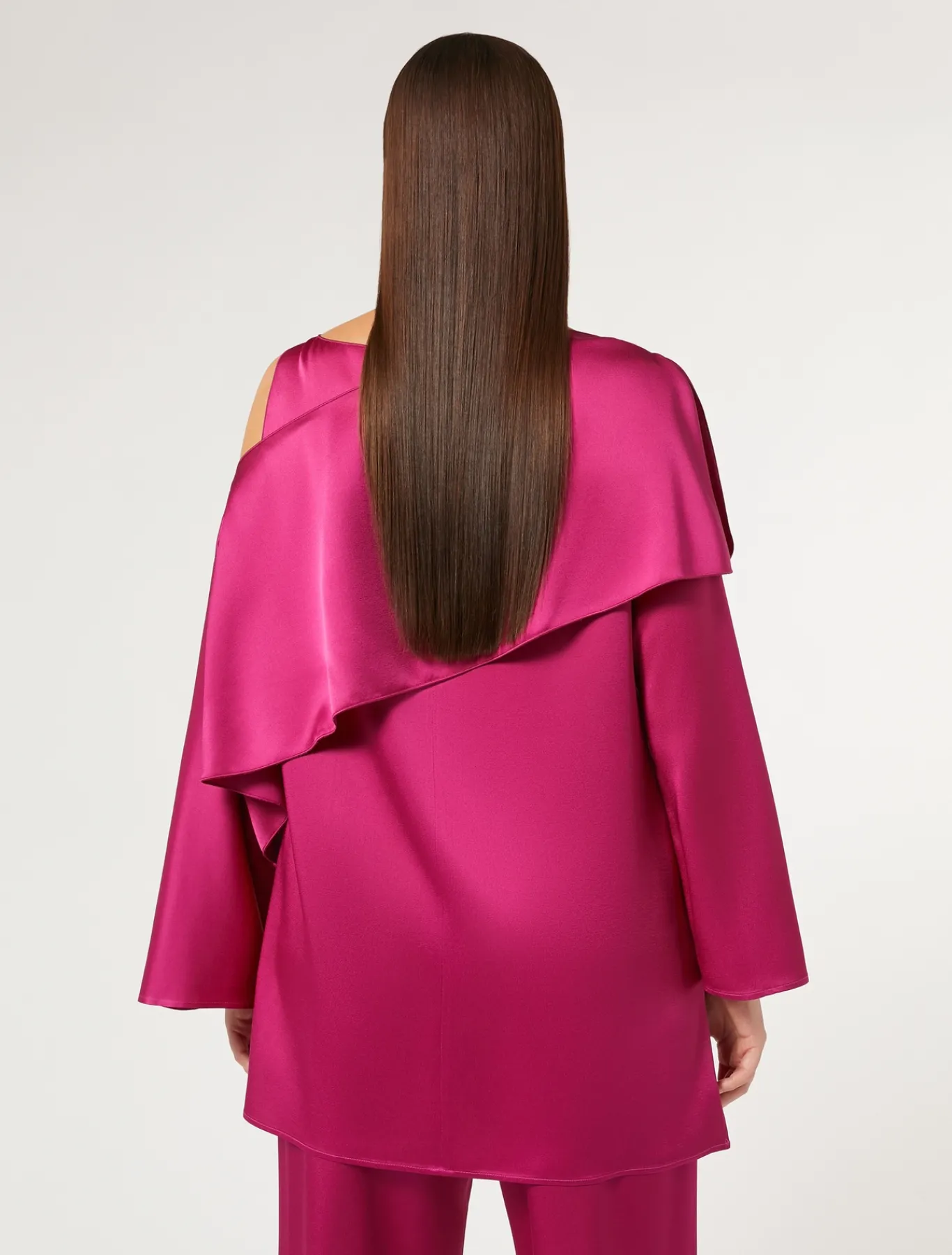 Marina Rinaldi Tunique en crêpe envers satin FRAMBOISE Clearance