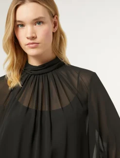 Marina Rinaldi Tunique en georgette NOIR Clearance