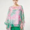Marina Rinaldi Tunique en georgette de soie ROSE Sale