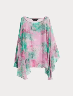 Marina Rinaldi Tunique en georgette de soie ROSE Sale