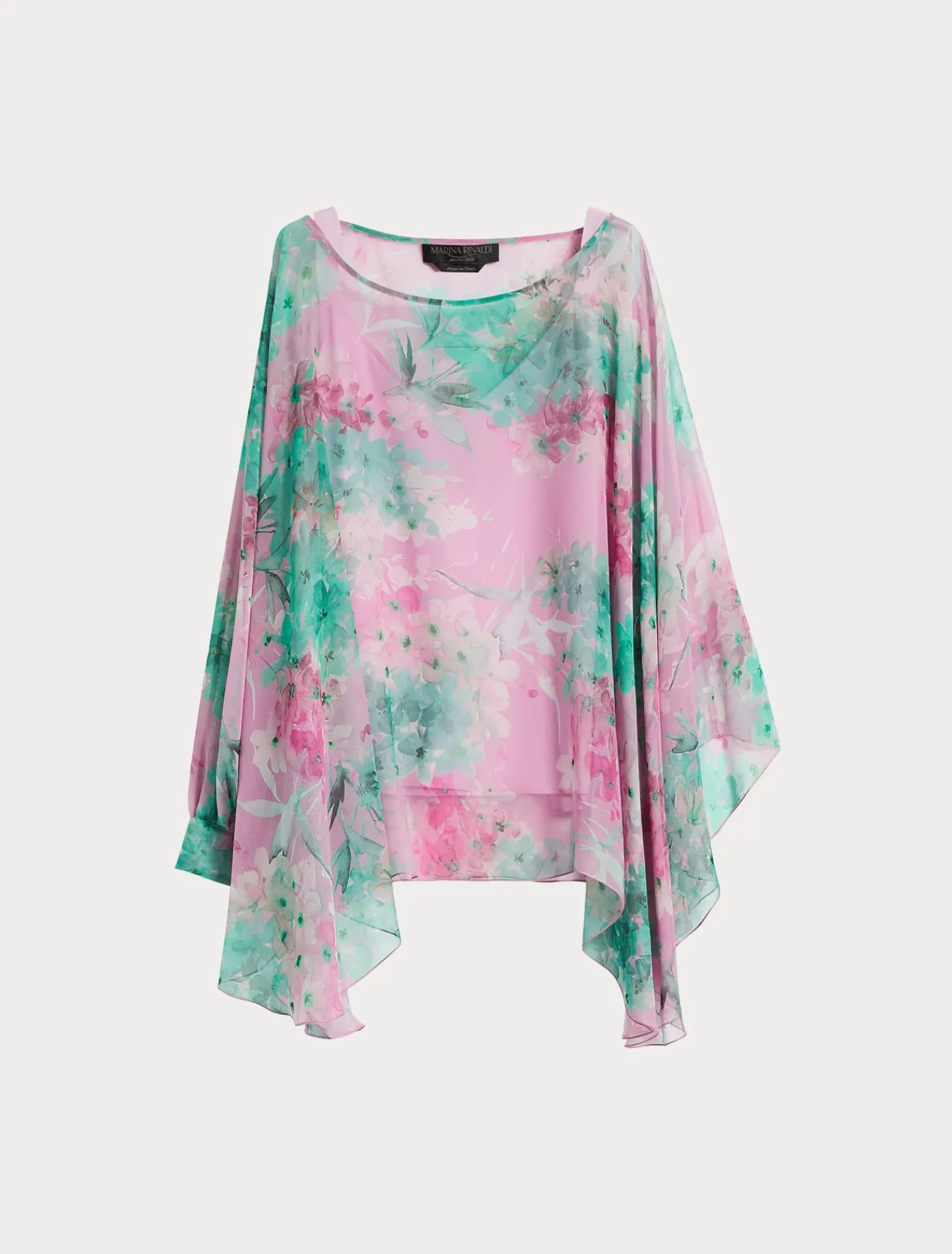 Marina Rinaldi Tunique en georgette de soie ROSE Sale