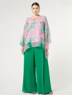 Marina Rinaldi Tunique en georgette de soie ROSE Sale