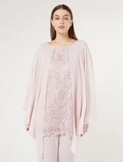 Marina Rinaldi Tunique en macramé lamé ROSE Clearance