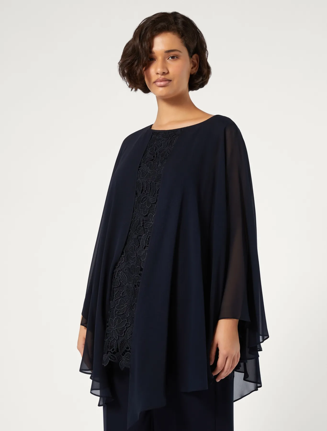 Marina Rinaldi Tunique en macramé lamé BLEUNUIT Fashion