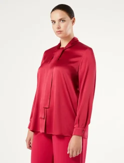 Marina Rinaldi Tunique en satin ROUGE Clearance