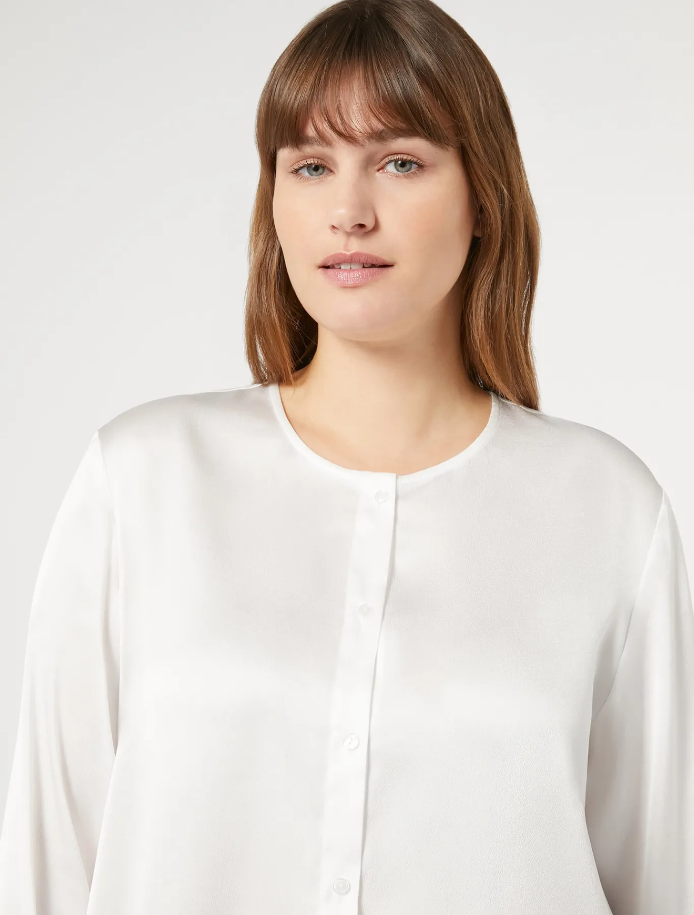 Marina Rinaldi Tunique en satin BLANC New