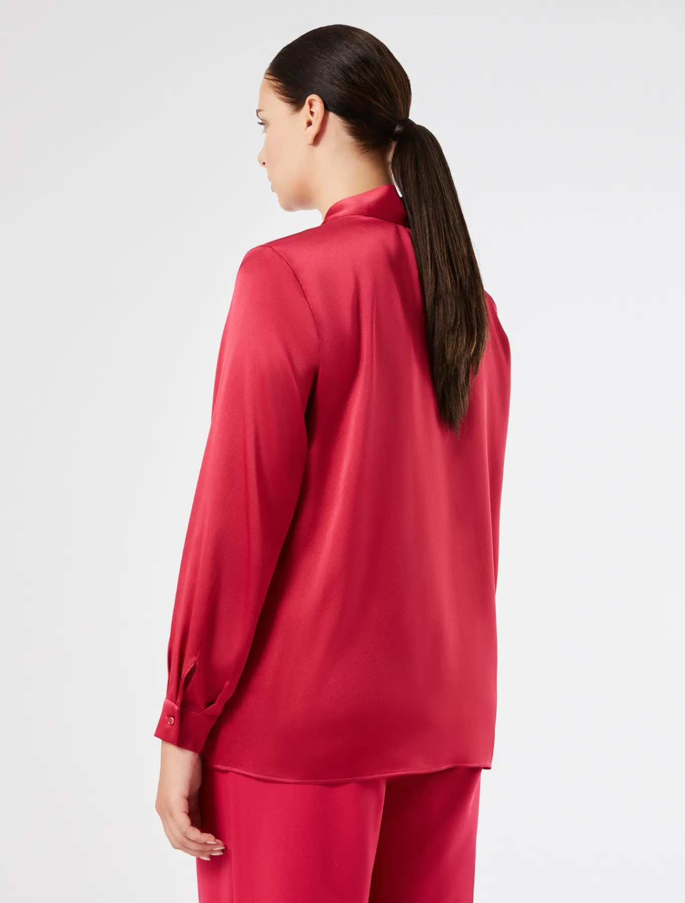 Marina Rinaldi Tunique en satin ROUGE Clearance