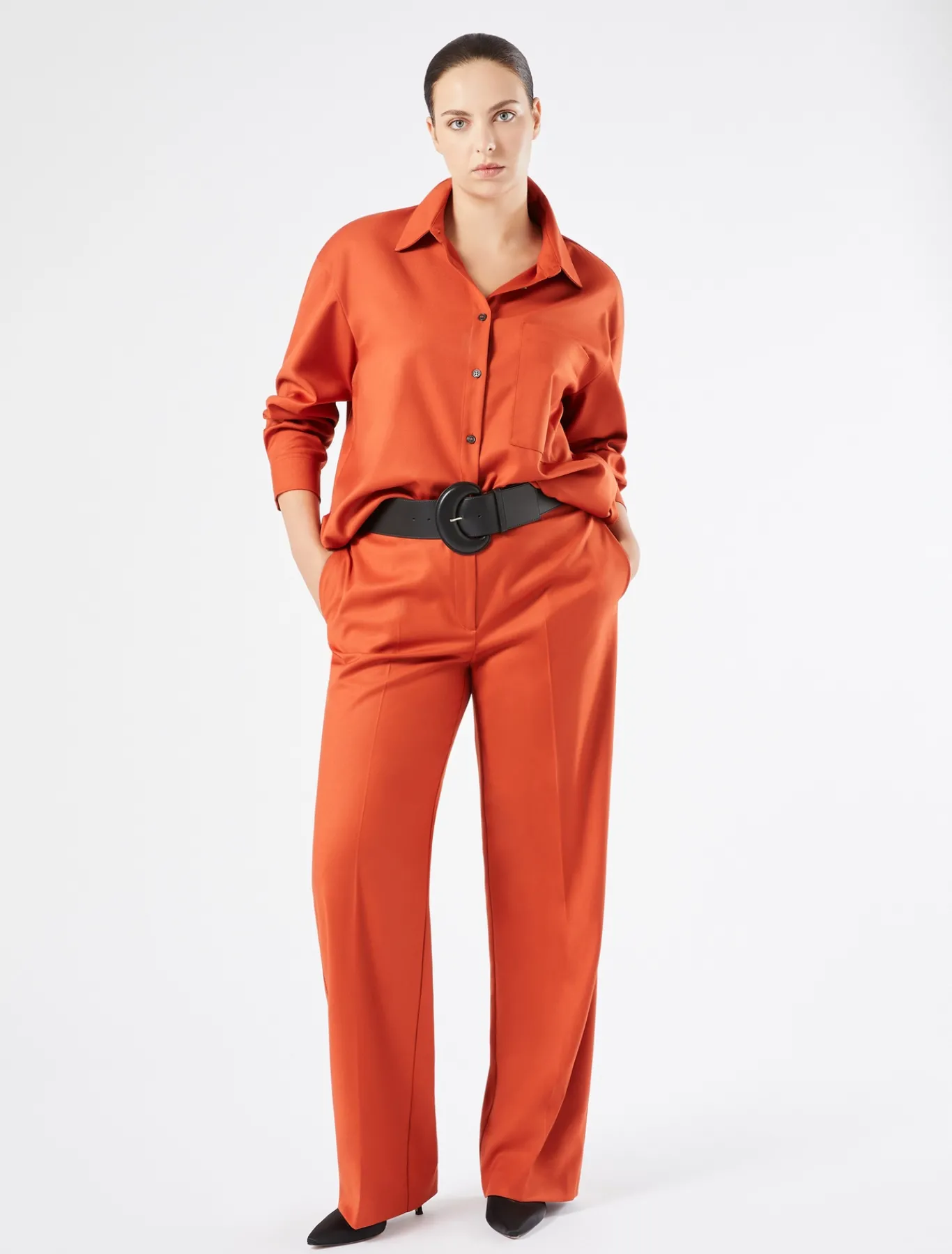 Marina Rinaldi Tunique en sergé ROUILLE New