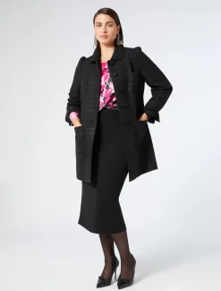 Marina Rinaldi Tunique en sergé de soie NOIR Clearance