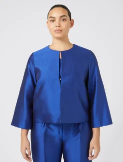 Marina Rinaldi Tunique en shantung de soie VIOLET Sale