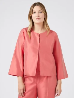 Marina Rinaldi Tunique en shantung de soie ROUGE Outlet