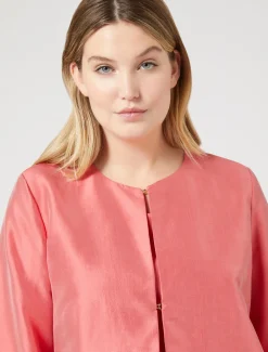 Marina Rinaldi Tunique en shantung de soie ROUGE Outlet
