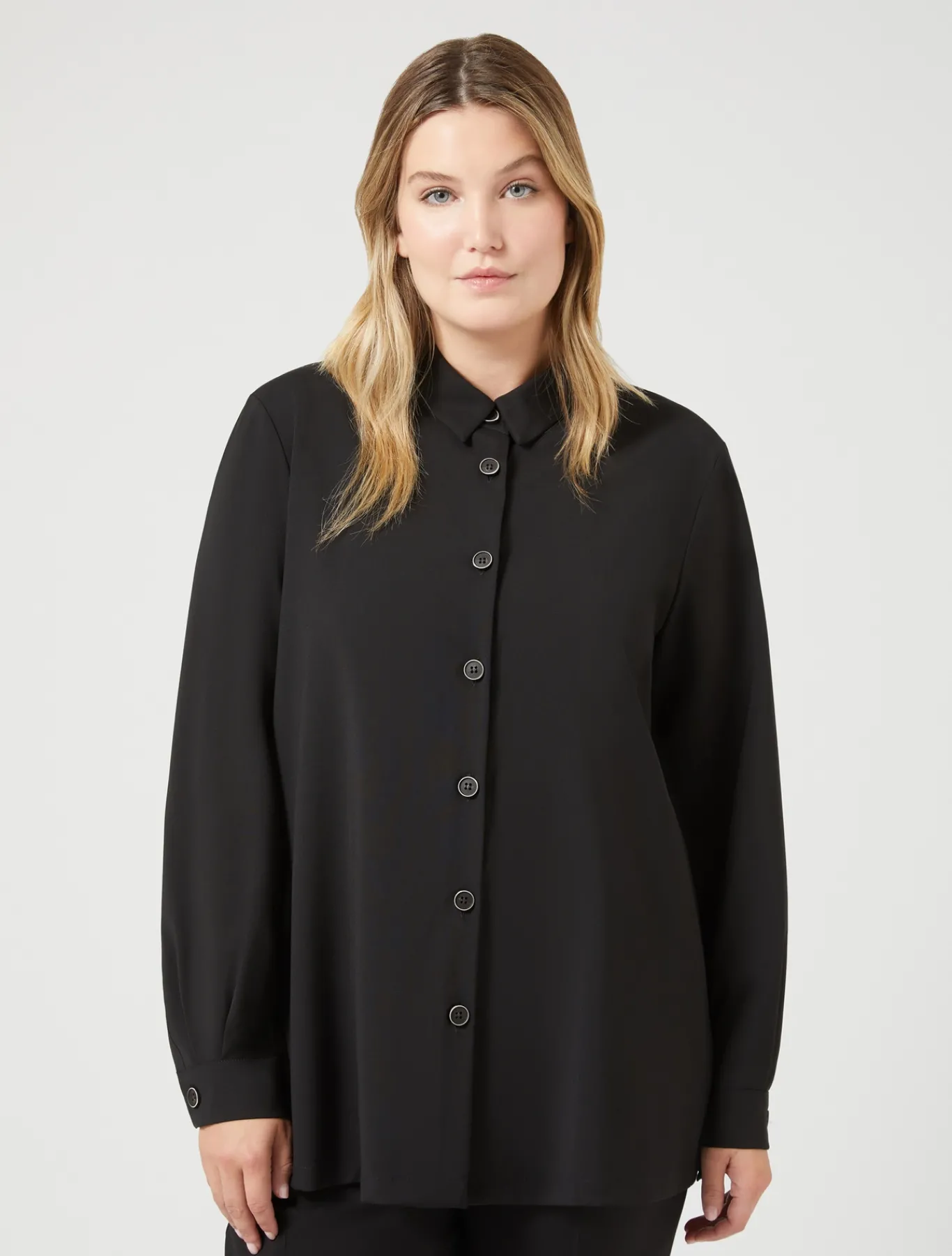 Marina Rinaldi Tunique en toile de pure laine NOIR Online