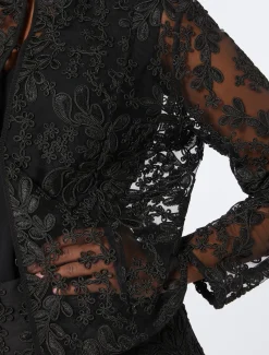 Marina Rinaldi Tunique en tulle brodé NOIR Online
