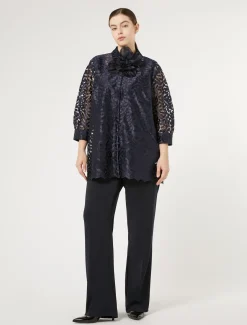 Marina Rinaldi Tunique en tulle brodé BLEUMARINE Outlet