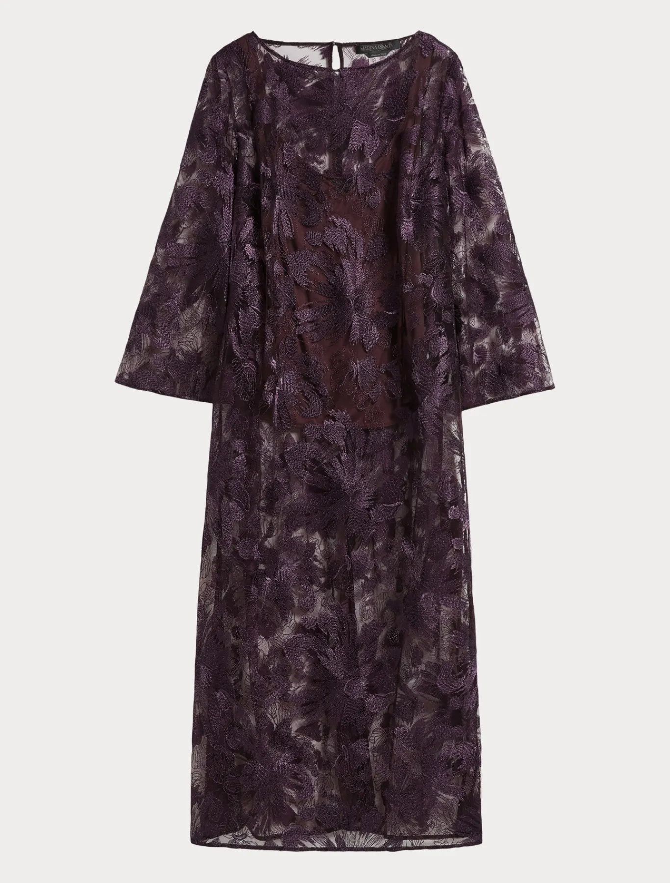 Marina Rinaldi Tunique longue en tulle avec broderies BORDEAUX Outlet