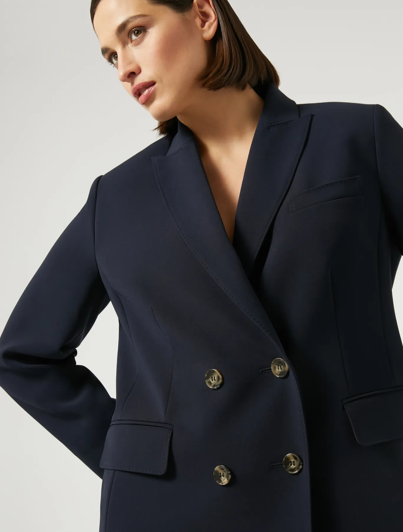 Marina Rinaldi Veste blazer à double boutonnage en cady BLEUNUIT Fashion