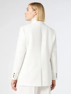 Marina Rinaldi Veste blazer à double boutonnage en cady BLANC Online