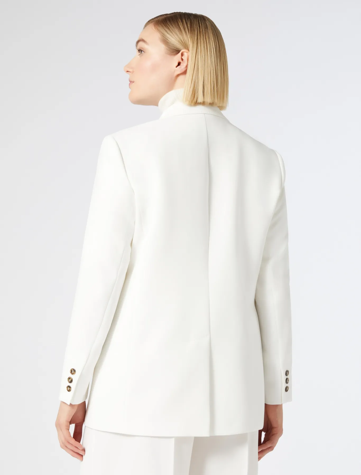 Marina Rinaldi Veste blazer à double boutonnage en cady BLANC Online