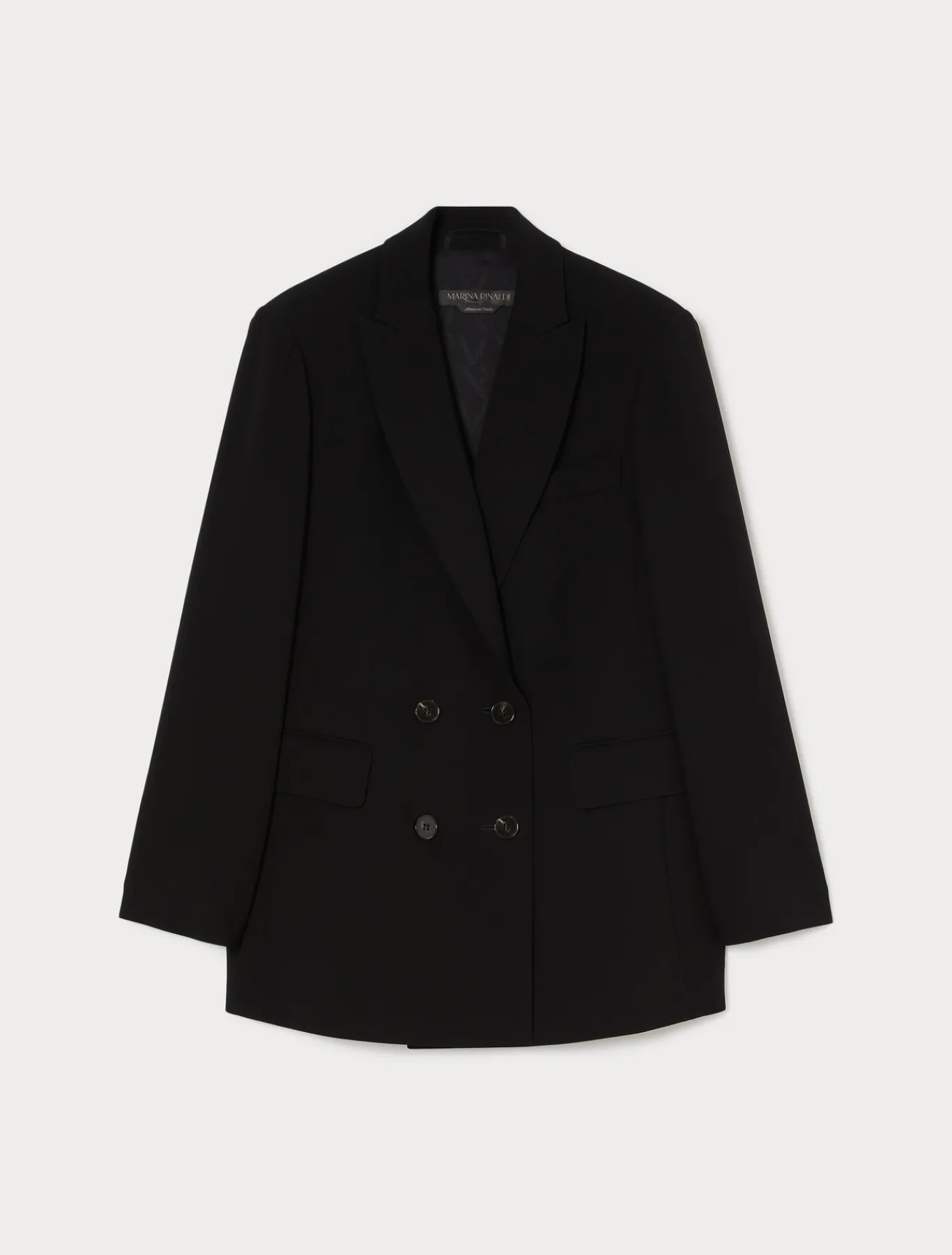 Marina Rinaldi Veste blazer à double boutonnage en cady NOIR Online