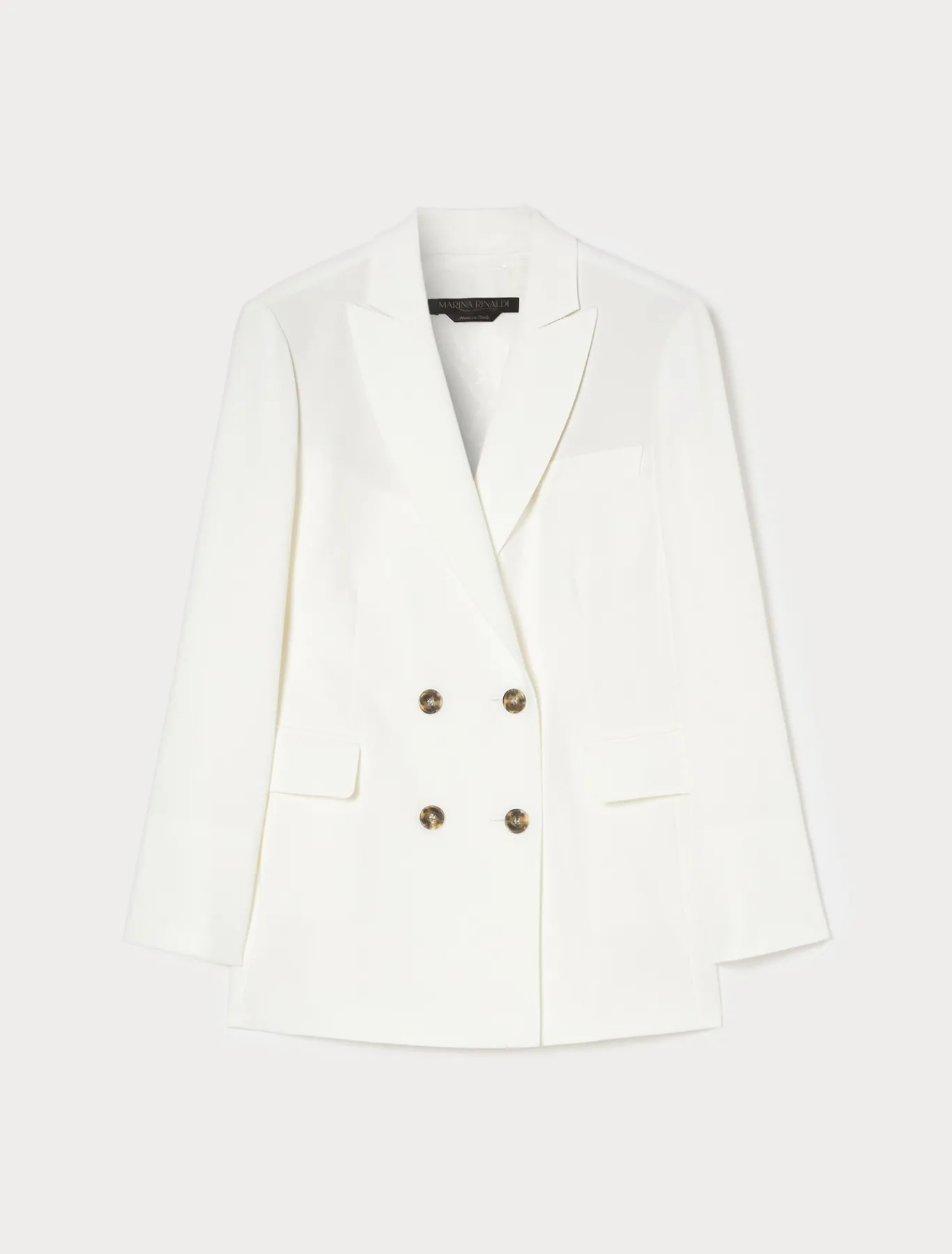 Marina Rinaldi Veste blazer à double boutonnage en cady BLANC Online
