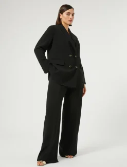 Marina Rinaldi Veste blazer à double boutonnage en cady NOIR Online