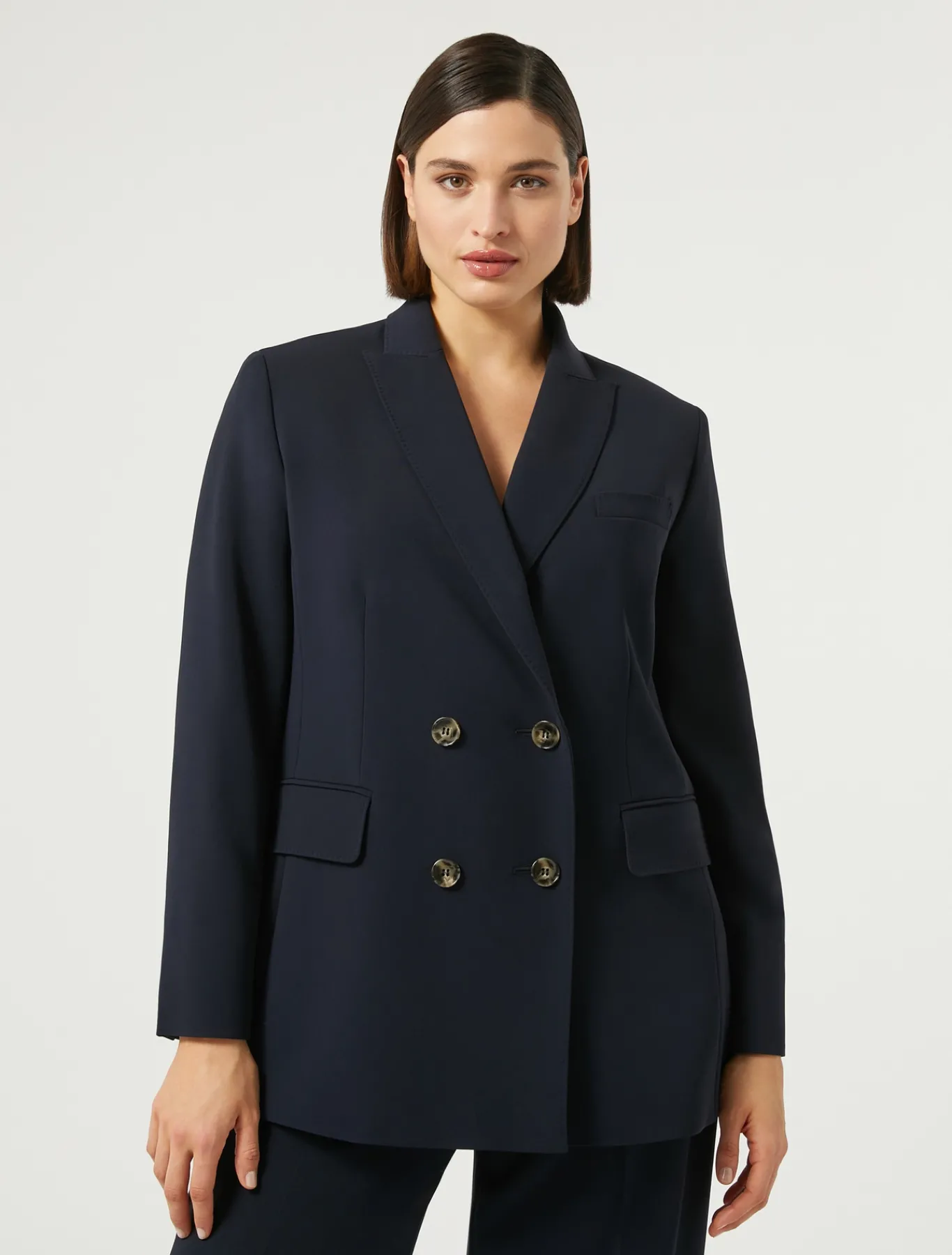 Marina Rinaldi Veste blazer en cady triacétate BLEUNUIT Clearance