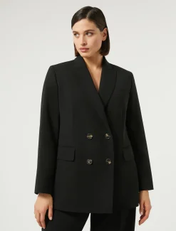 Marina Rinaldi Veste blazer en cady triacétate NOIR Fashion