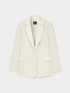 Marina Rinaldi Veste blazer en crêpe envers satin BEIGE Fashion